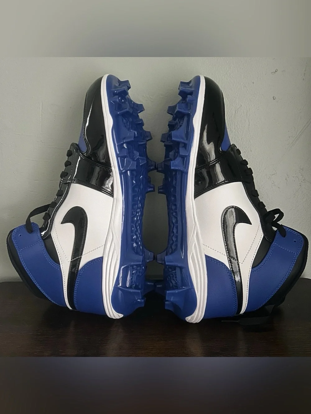 Jordan 1 Mid TD Football Cleats Game Royal Blue Mens Size 11 FJ6805-401